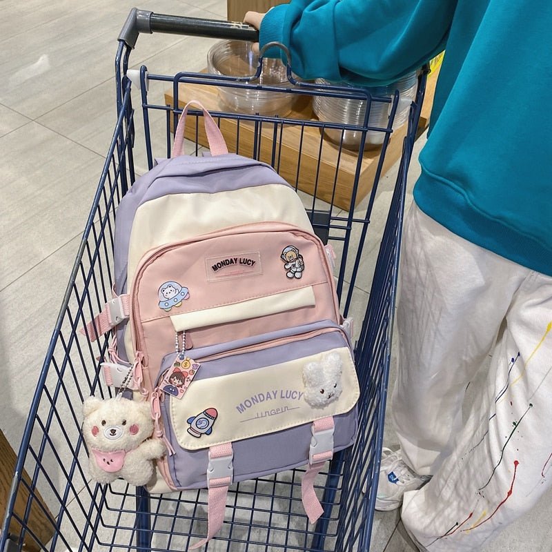 Kawaiimi - school bags & back to school accessories - Kawaii Chic Seoul School Backpack - 15