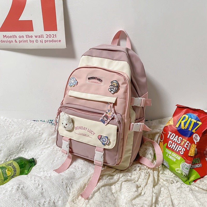 Kawaiimi - school bags & back to school accessories - Kawaii Chic Seoul School Backpack - 13
