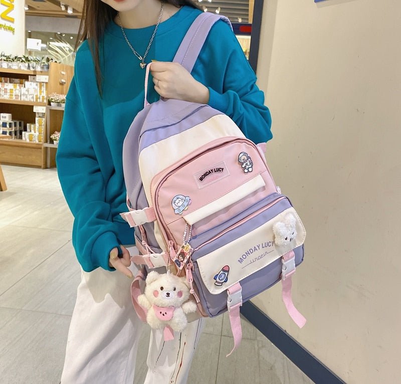 Kawaiimi - school bags & back to school accessories - Kawaii Chic Seoul School Backpack - 28