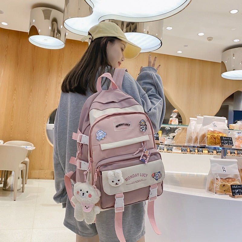 Kawaiimi - school bags & back to school accessories - Kawaii Chic Seoul School Backpack - 4