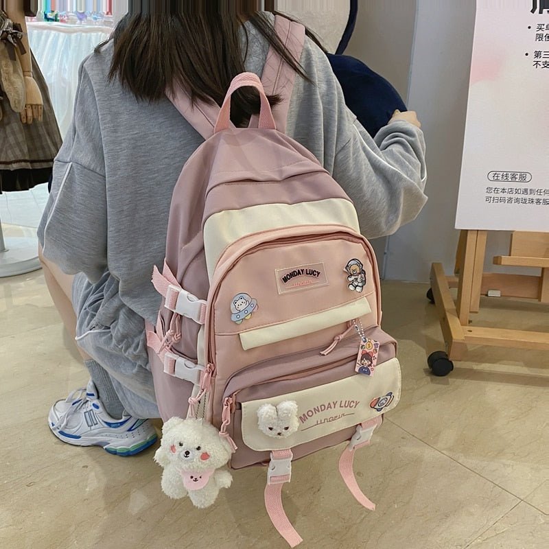 Kawaiimi - school bags & back to school accessories - Kawaii Chic Seoul School Backpack - 8