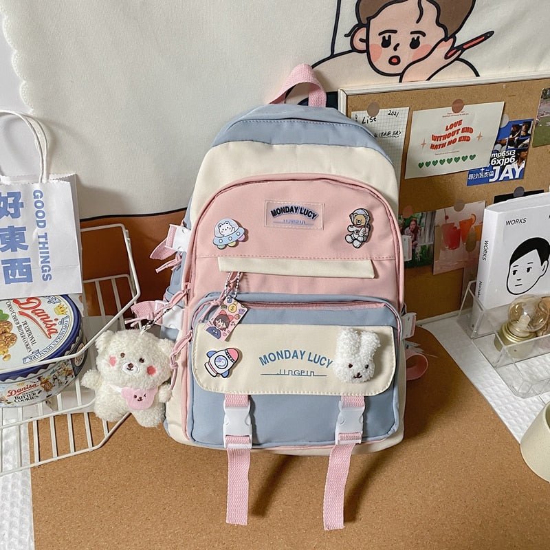 Kawaiimi - school bags & back to school accessories - Kawaii Chic Seoul School Backpack - 9