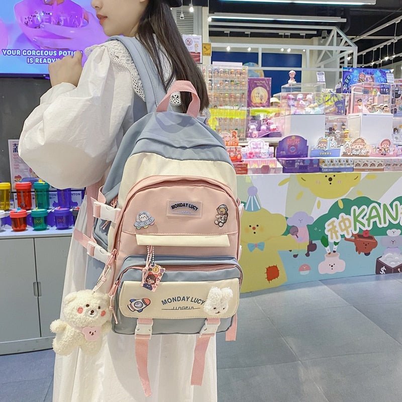 Kawaiimi - school bags & back to school accessories - Kawaii Chic Seoul School Backpack - 3