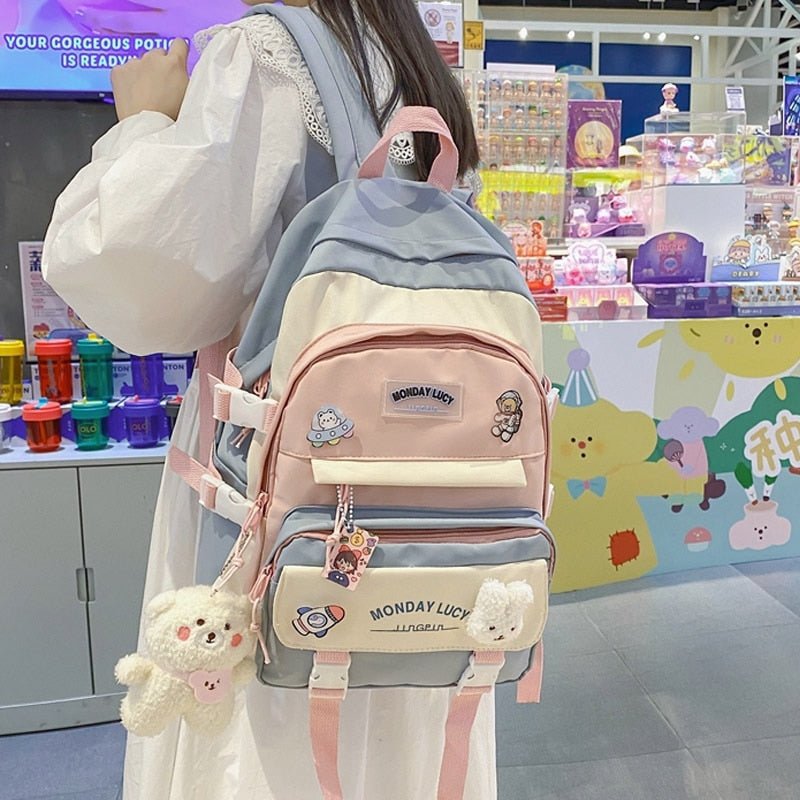 Kawaiimi - school bags & back to school accessories - Kawaii Chic Seoul School Backpack - 1