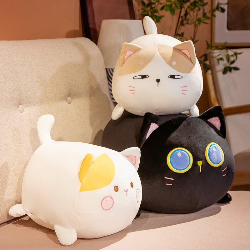 Kawaiimi - plush toys - Kawaii Chubby Cat Plush Pillow - 1