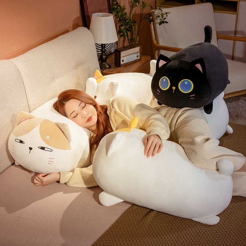 Kawaiimi - plush toys - Kawaii Chubby Cat Plush Pillow - 11