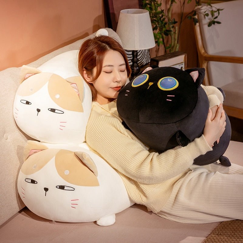 Kawaiimi - plush toys - Kawaii Chubby Cat Plush Pillow - 12