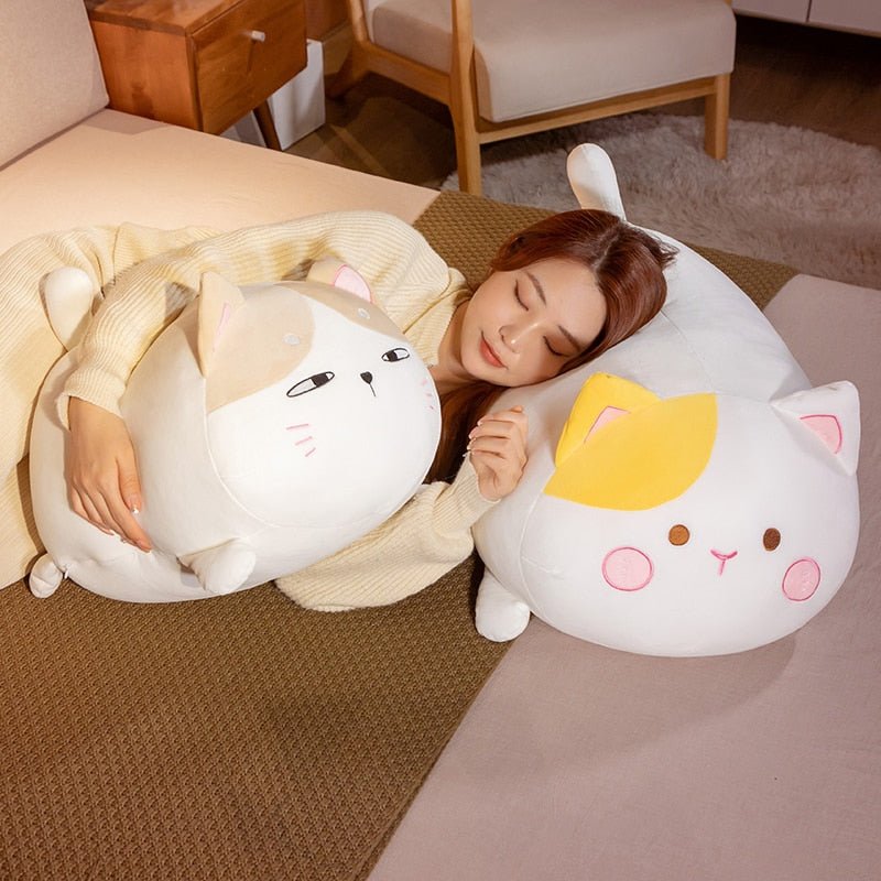 Kawaiimi - plush toys - Kawaii Chubby Cat Plush Pillow - 9