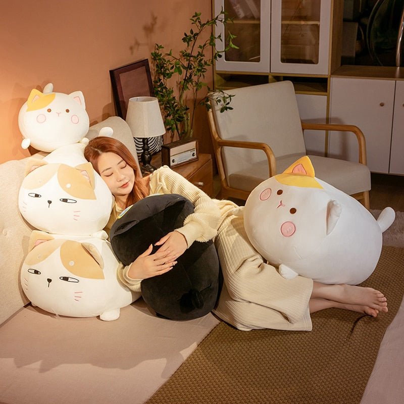 Kawaiimi - plush toys - Kawaii Chubby Cat Plush Pillow - 13