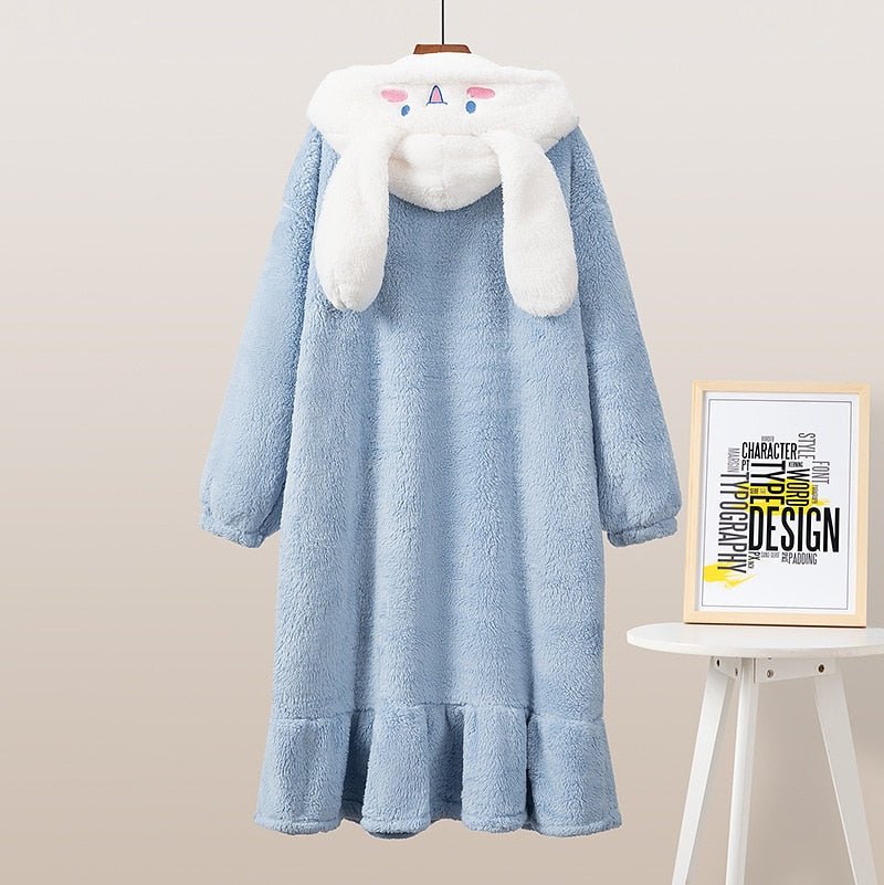 Kawaiimi - mens & womens winter pyjamas - Kawaii Cinnamoroll Plush Sleepwear - 4