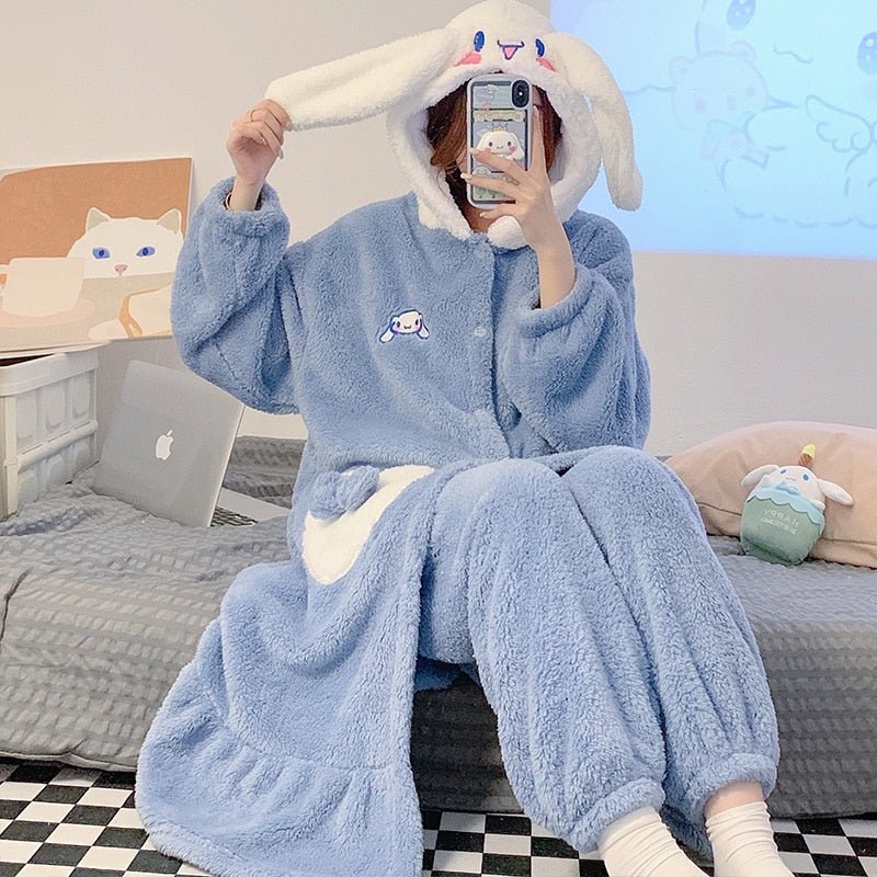 Kawaii Cinnamoroll Plush Sleepwear - Kawaiimi