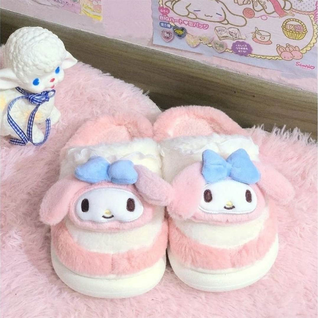Kawaiimi - flip-flops, shoes & slippers for women - Kawaii Fluffy Sanrio Slippers - 10