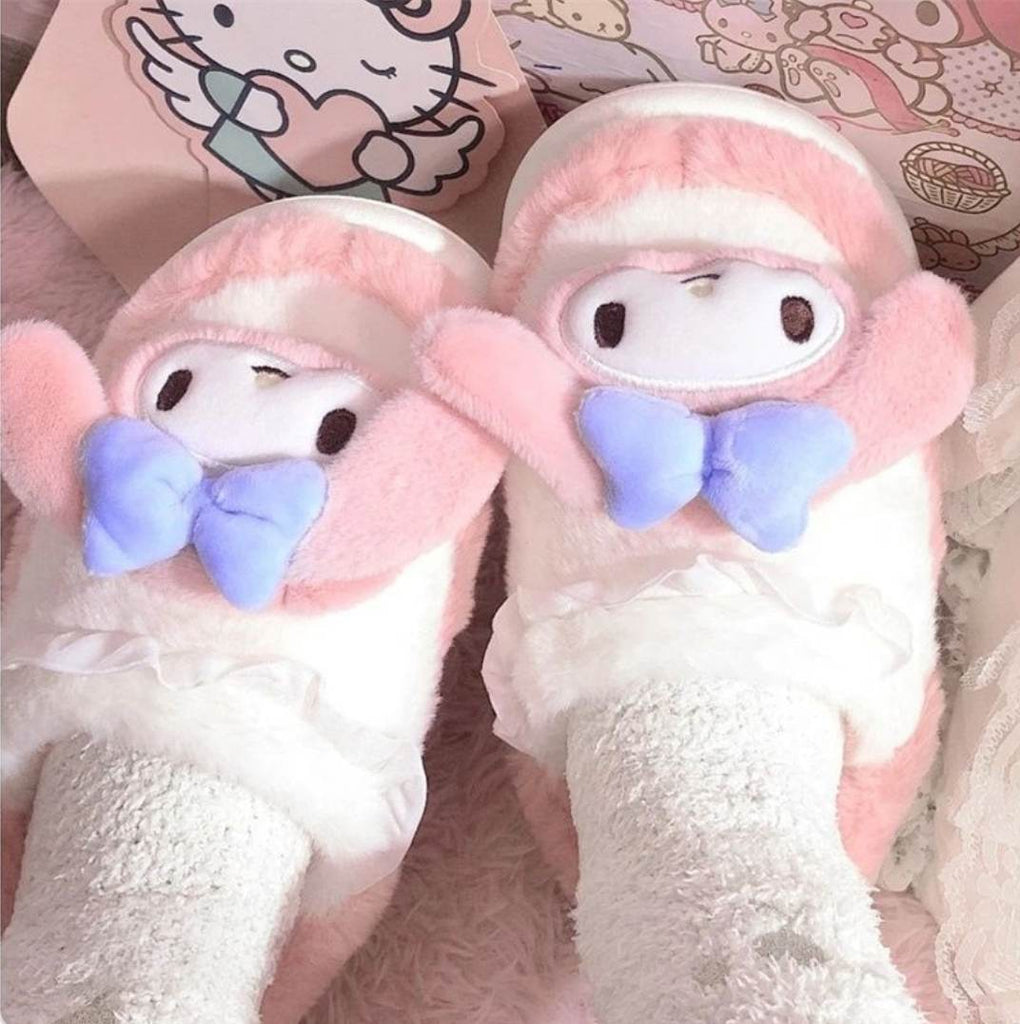 Kawaiimi - flip-flops, shoes & slippers for women - Kawaii Fluffy Sanrio Slippers - 5