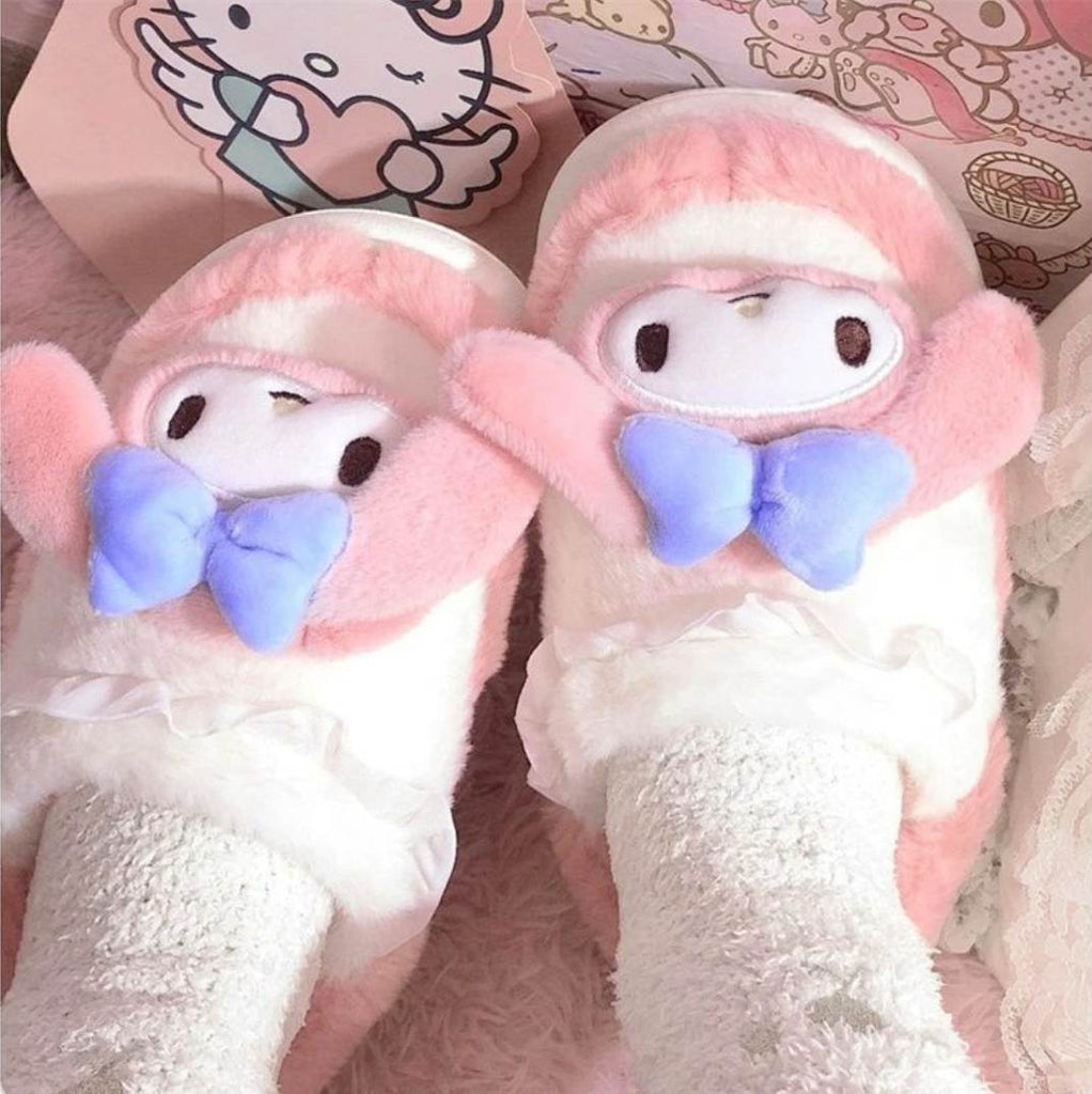 Kawaiimi - flip-flops, shoes & slippers for women - Kawaii Fluffy Sanrio Slippers - 8