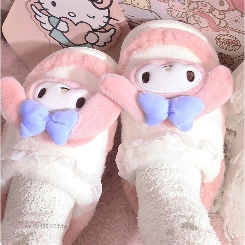 Kawaiimi - flip-flops, shoes & slippers for women - Kawaii Fluffy Sanrio Slippers - 16