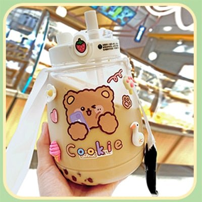 Kawaiimi - accessories - Kawaii Happy Bear Jumbo Water Bottle - 5