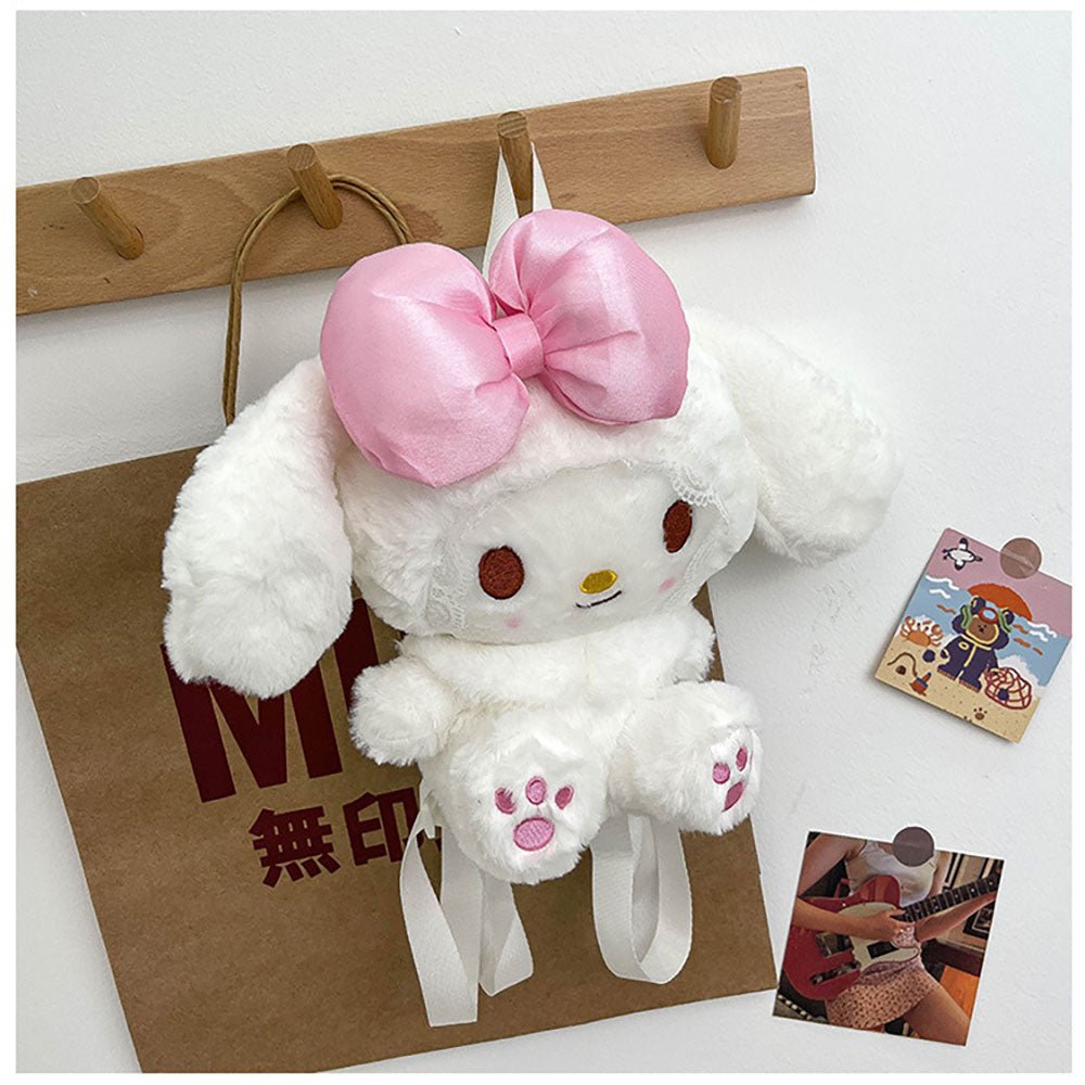 Kawaiimi - apparel & accessories - Kawaii Sanrio My Melody Plush Backpack - 6