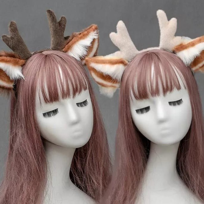 Kawaiimi - headwear - Lolita Fluffy Antler Headband - 4
