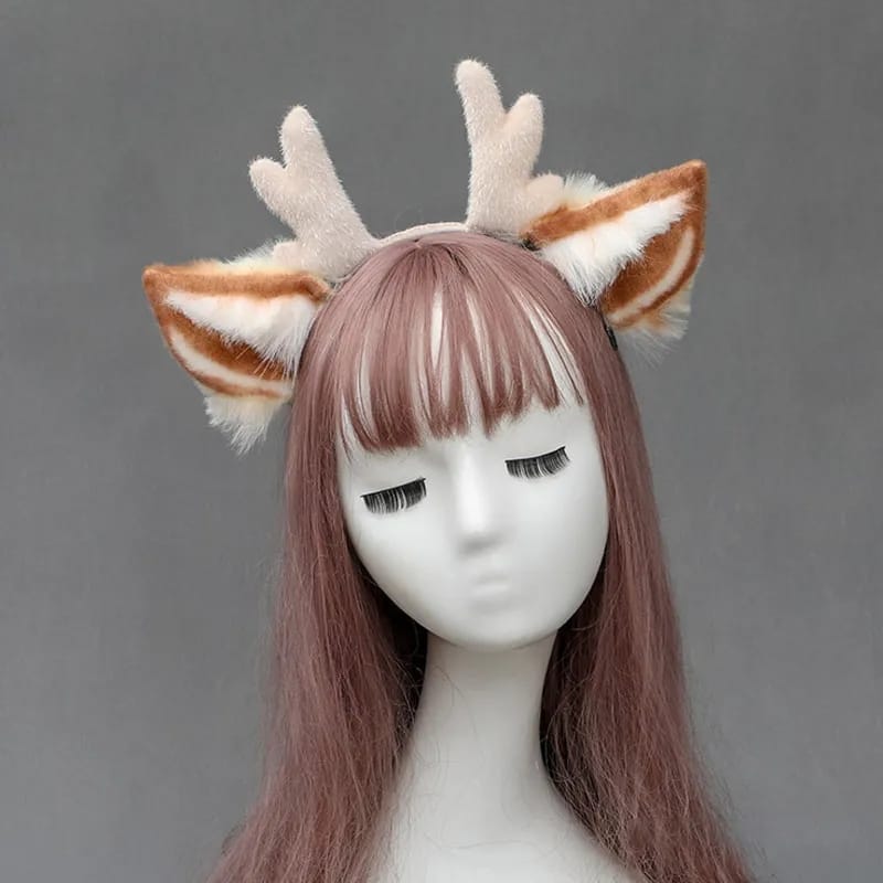 Kawaiimi - headwear - Lolita Fluffy Antler Headband - 3