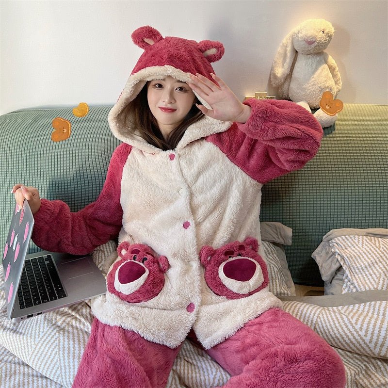 Lotso Hugging Bear Winter Pajama Set - Kawaiimi