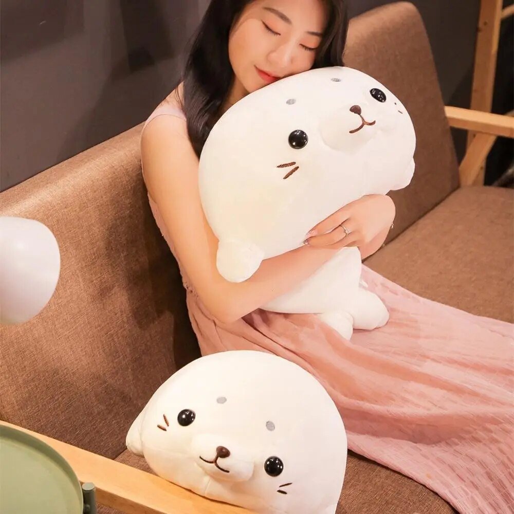 Kawaiimi - cute plushies for women & adults - Marshmallow Sea Lion Plushie - 4