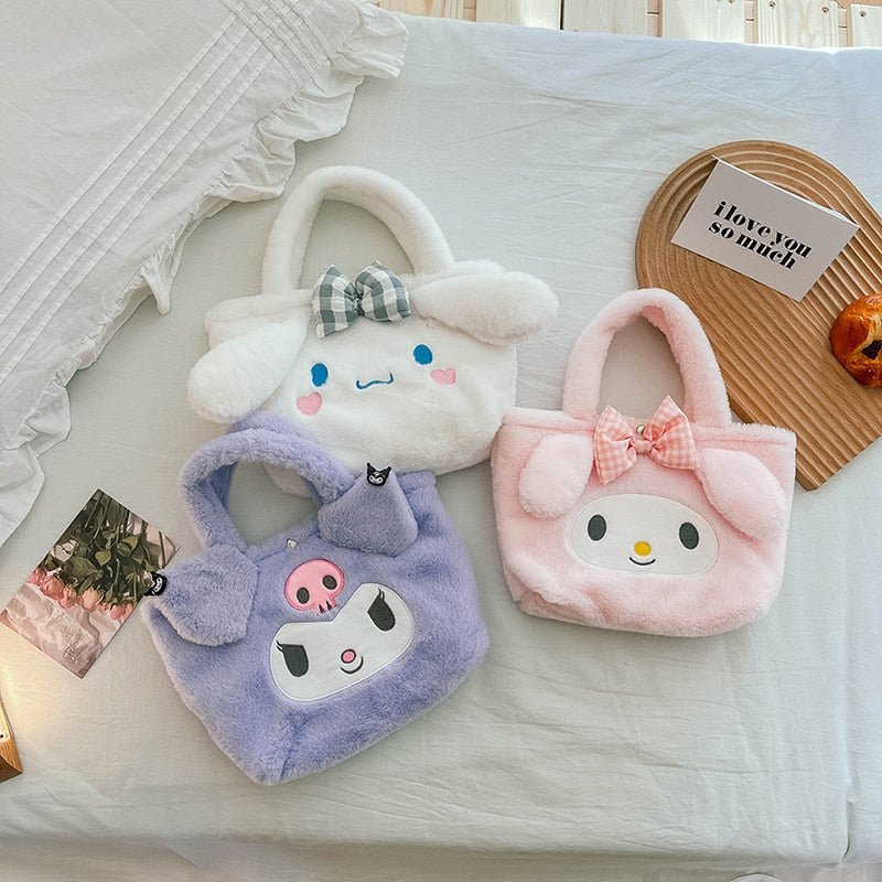 Kawaiimi - apparel and accessories - My Sanrio Family Plush Handbag - 1