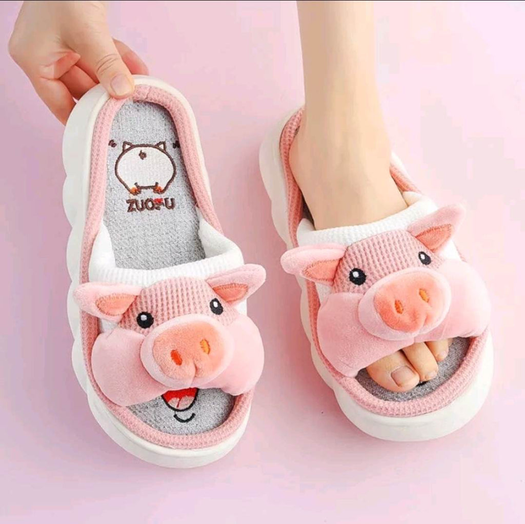 Kawaiimi - flip-flops, shoes & slippers for women - Piglet Pawtastic Slippers - 1