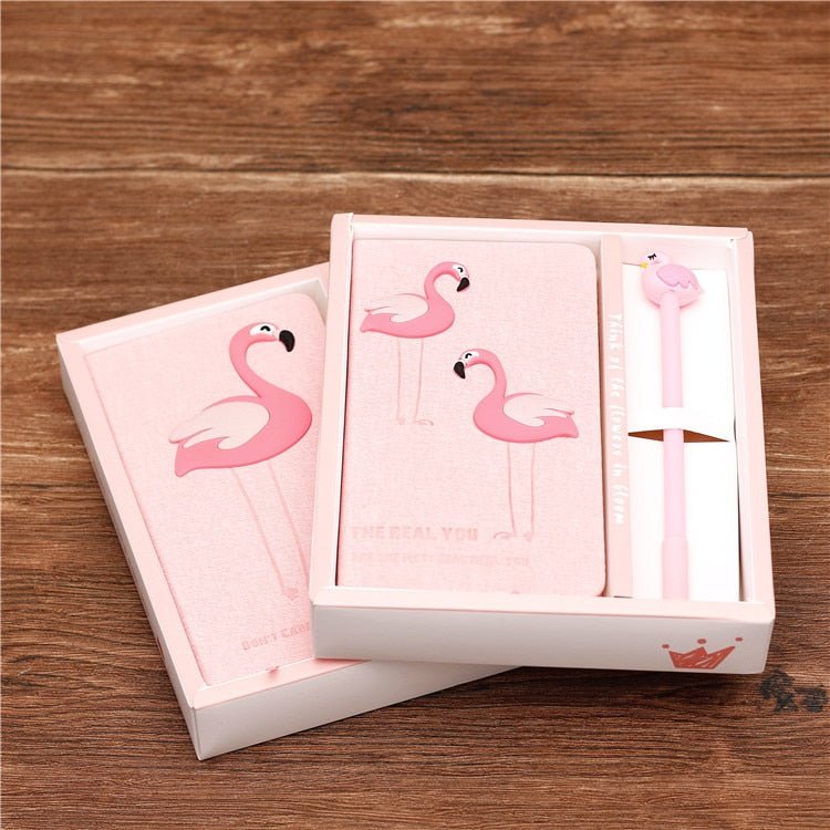 Kawaiimi - back to school supplies - Pink Flamingo Stationery Gift Set - 3