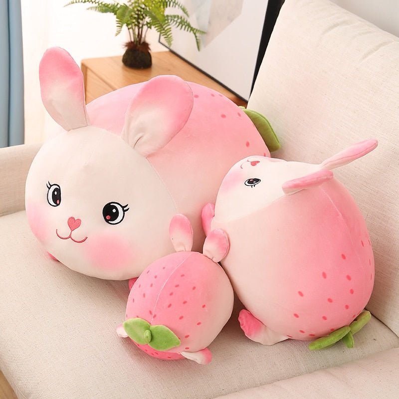 Kawaiimi - plush toys - Pink Strawberry Bunny Plushie - 1