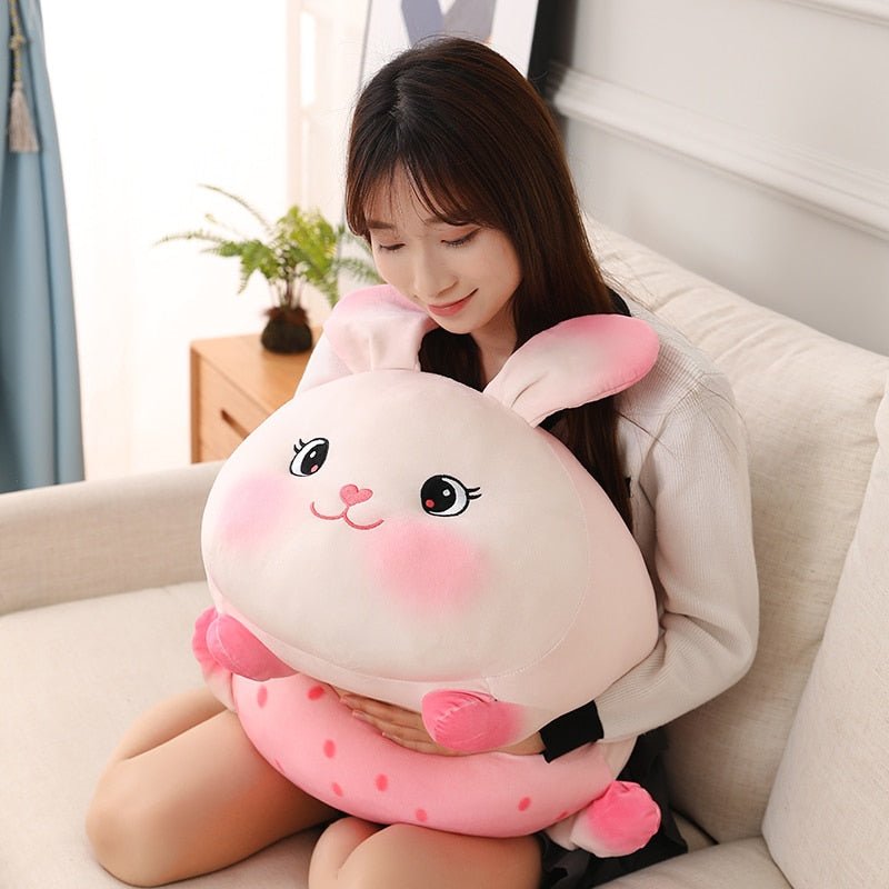 Kawaiimi - plush toys - Pink Strawberry Bunny Plushie - 2