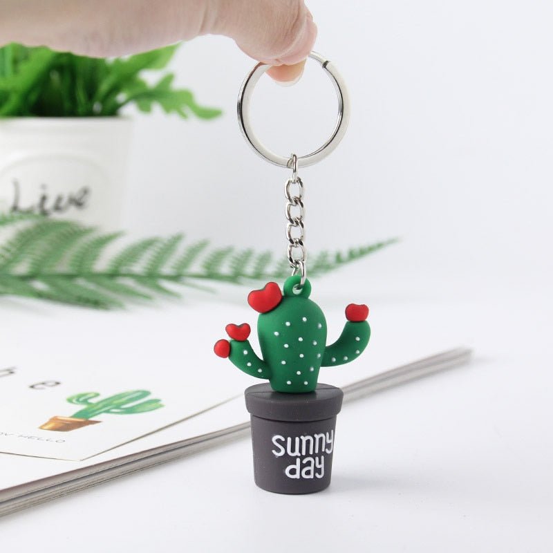 Kawaiimi - accessories, keyholders & bag charms - Prickly Cute Cactus Keychain - 4