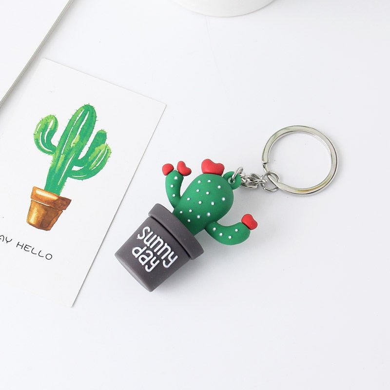 Kawaiimi - accessories, keyholders & bag charms - Prickly Cute Cactus Keychain - 5