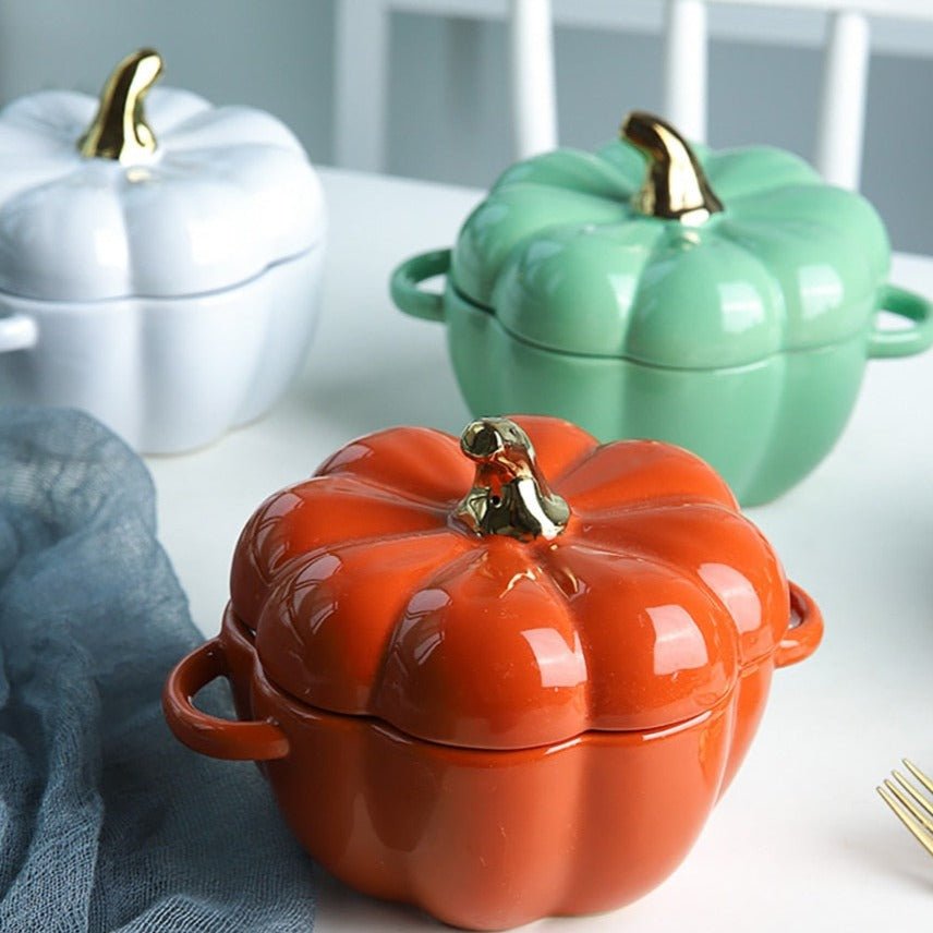 Kawaiimi - serving bowls with lids - Pumpkin Buttercup Bowl - 11