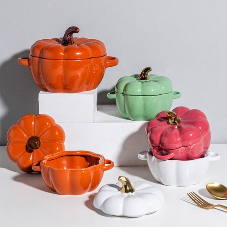 Kawaiimi - serving bowls with lids - Pumpkin Buttercup Bowl - 12