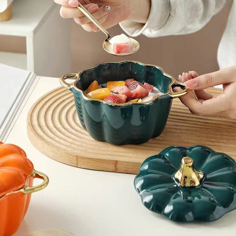 Kawaiimi - serving bowls with lids - Pumpkin Buttercup Bowl - 13