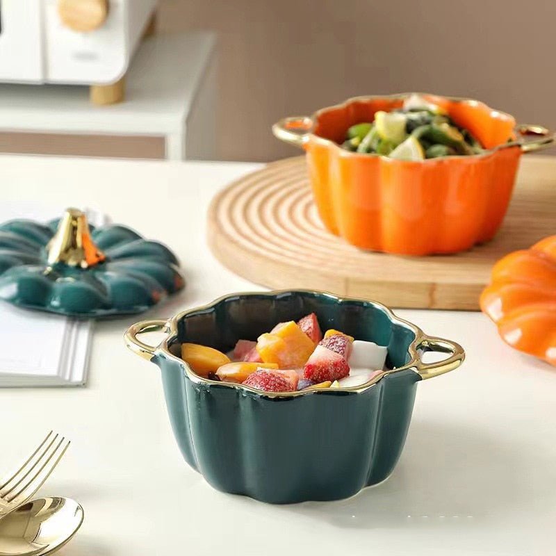 Kawaiimi - serving bowls with lids - Pumpkin Buttercup Bowl - 8
