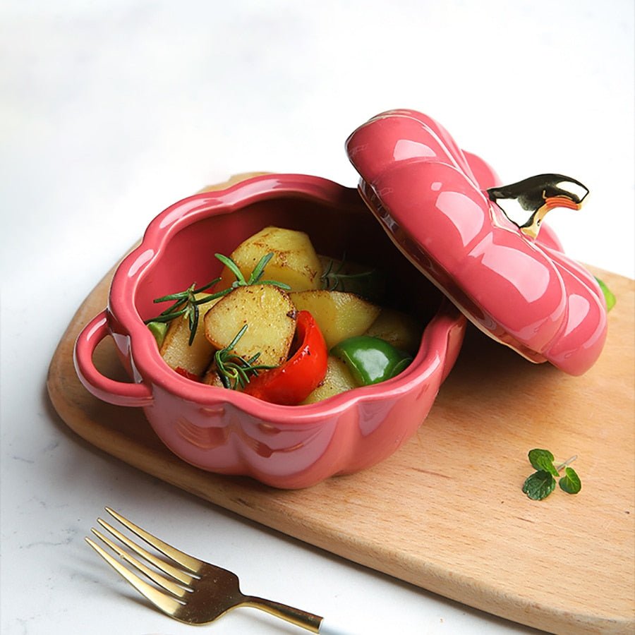 Kawaiimi - serving bowls with lids - Pumpkin Buttercup Bowl - 3