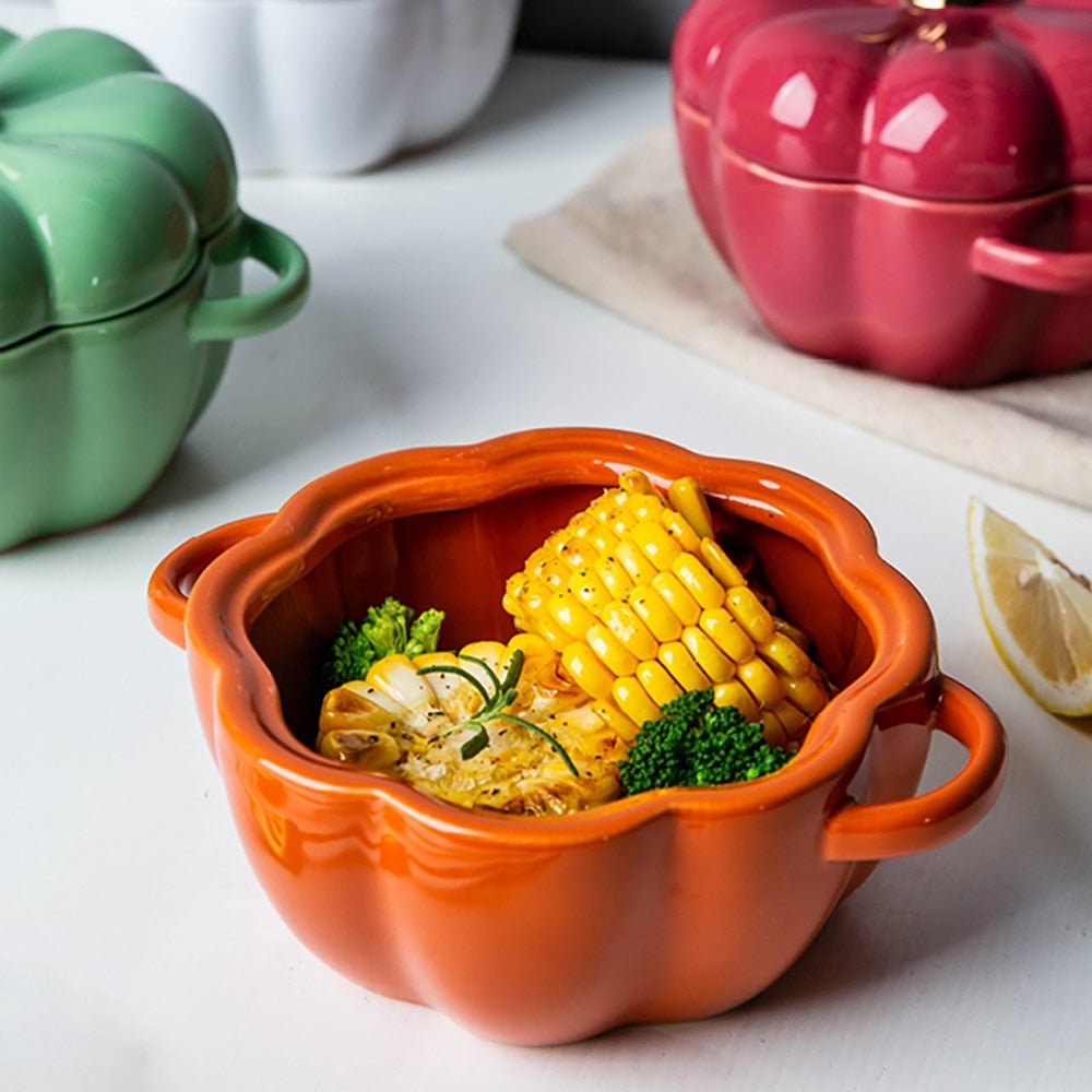 Kawaiimi - serving bowls with lids - Pumpkin Buttercup Bowl - 9
