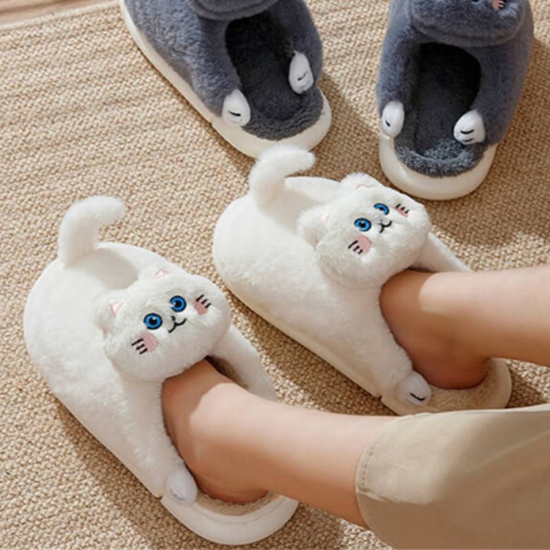 Kawaiimi - flip-flops, shoes & slippers for women - Purrfect Paw Home Slippers - 2