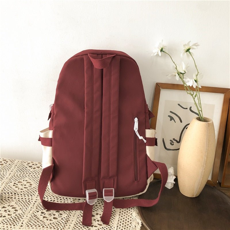 Kawaiimi - apparel and accessories - Simply Cute School Backpack with Teddy Pendant - 13