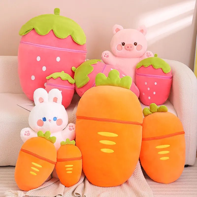 Kawaiimi - cute plushies for women & adults - Snuggleberry Bunny & Piggy Plushies - 1