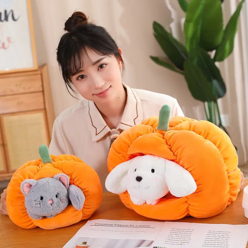 Kawaiimi - cute soft plush toys for children - Squashy Pumpkin Pet Plushie - 2