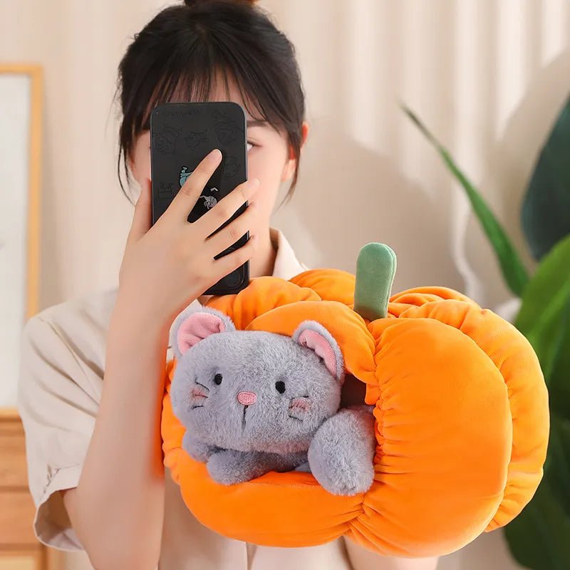 Kawaiimi - cute soft plush toys for children - Squashy Pumpkin Pet Plushie - 12