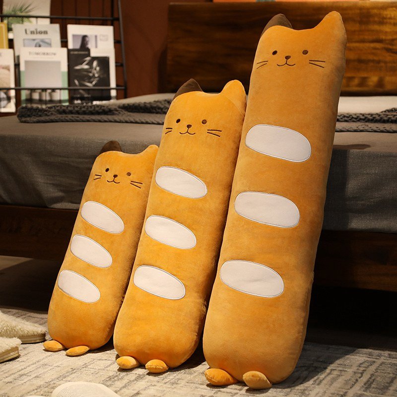 Kawaiimi - plush toys - Squishy Cat Baguette Long Plush Pillow - 6