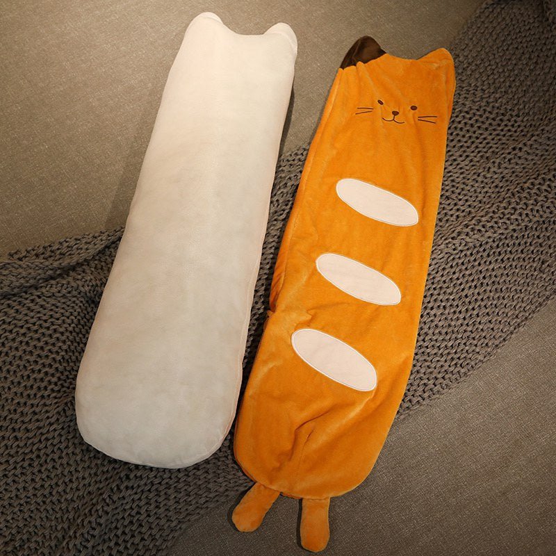 Kawaiimi - plush toys - Squishy Cat Baguette Long Plush Pillow - 11