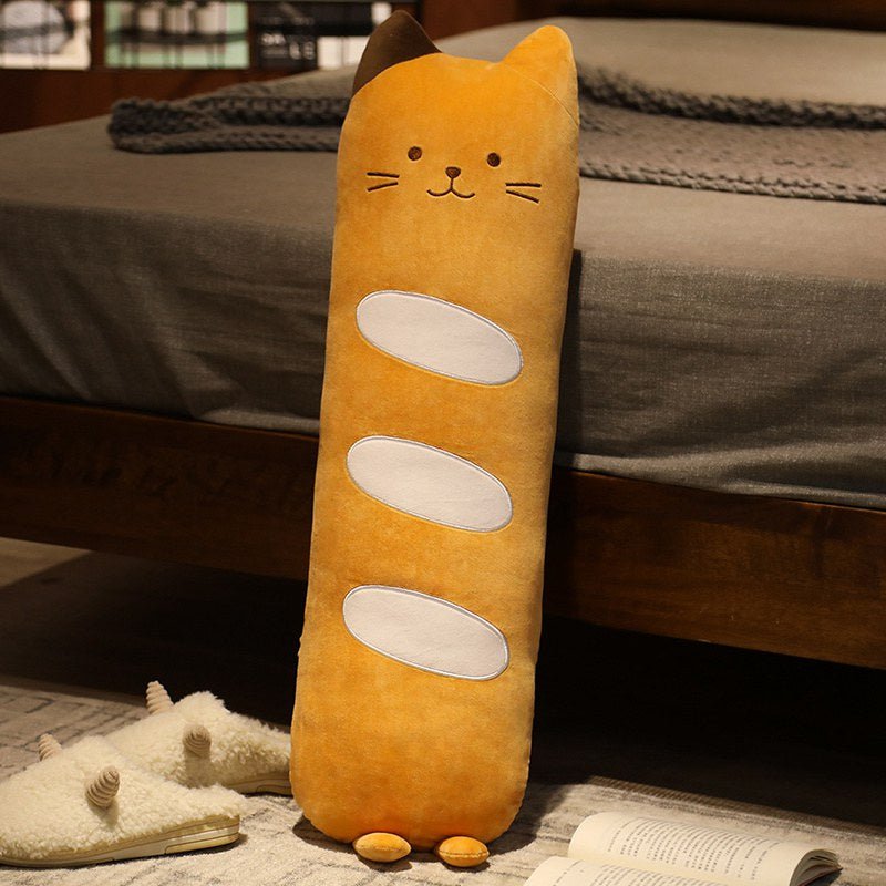 Kawaiimi - plush toys - Squishy Cat Baguette Long Plush Pillow - 9
