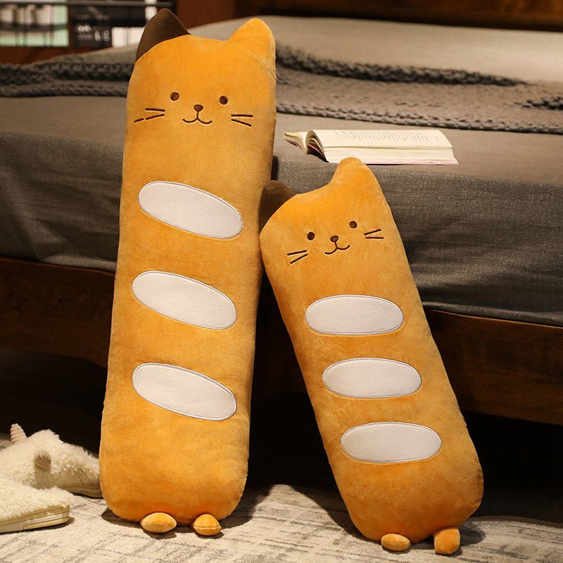 Kawaiimi - plush toys - Squishy Cat Baguette Long Plush Pillow - 7