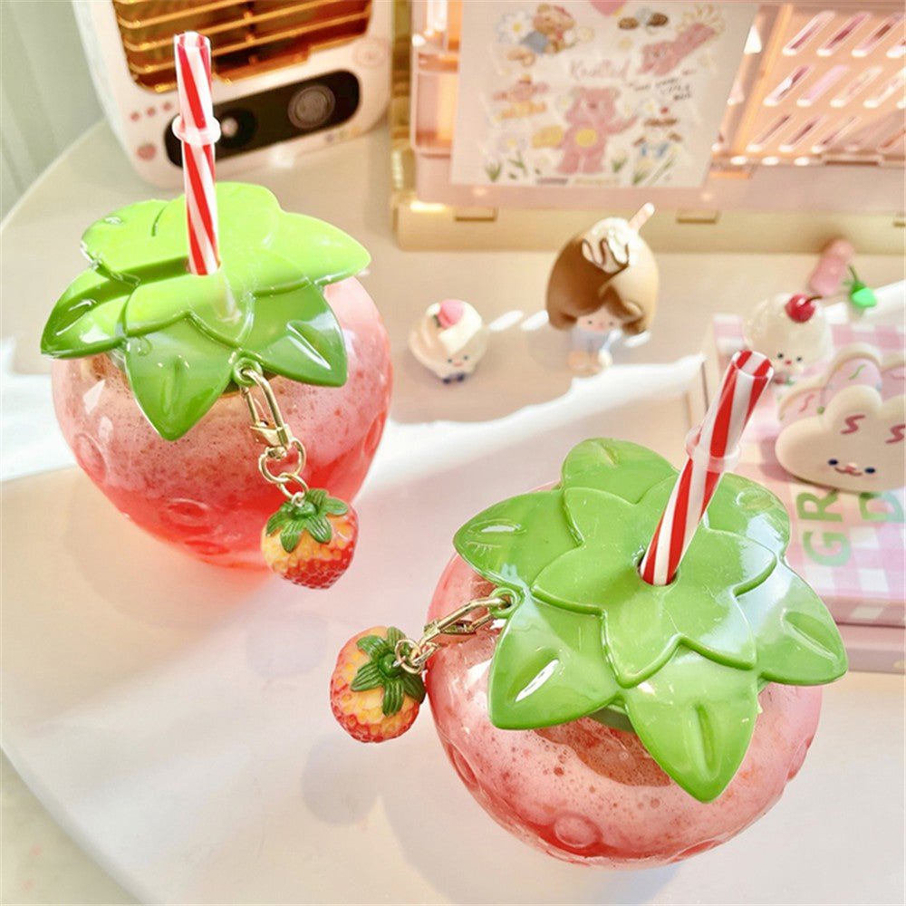 Kawaiimi - cups, mugs & tumblers - Strawberry Sipper Drinking Cup - 3