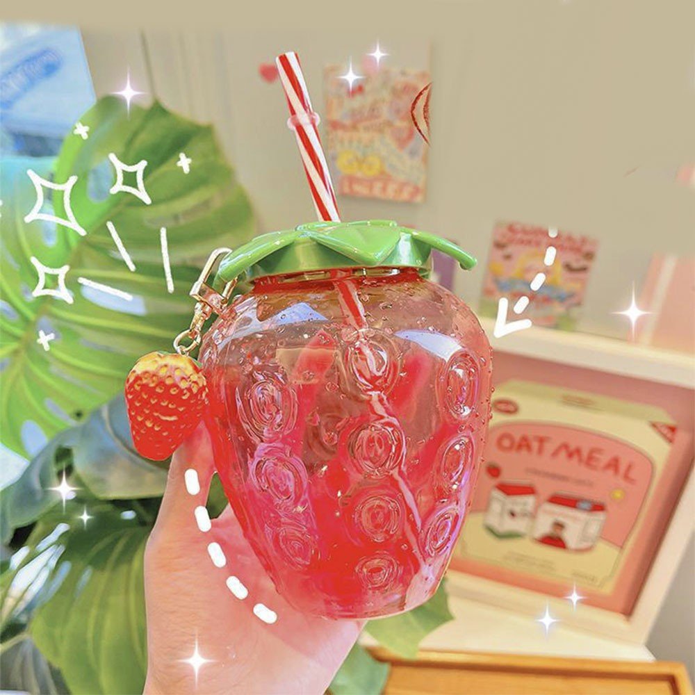 Kawaiimi - cups, mugs & tumblers - Strawberry Sipper Drinking Cup - 8