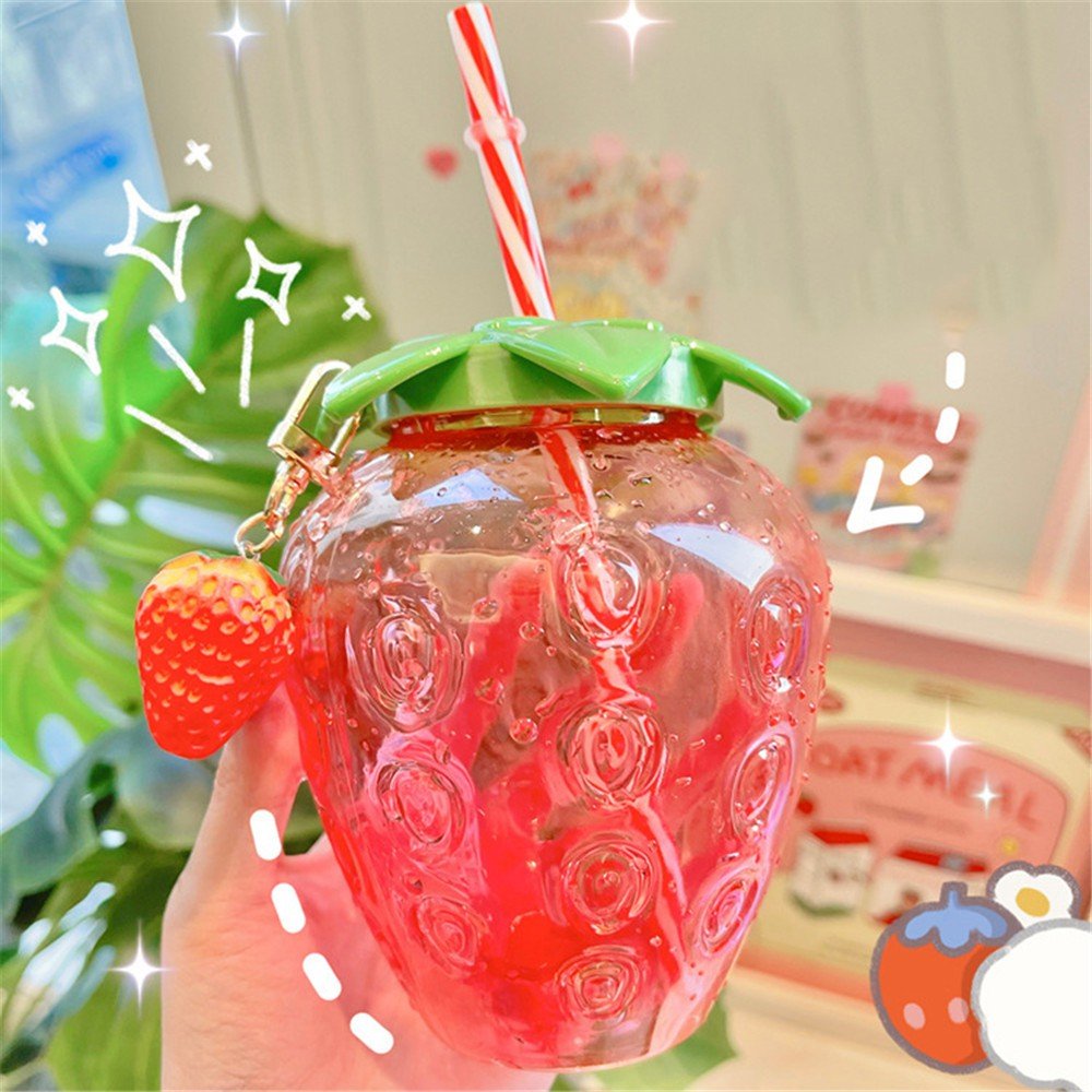 Kawaiimi - cups, mugs & tumblers - Strawberry Sipper Drinking Cup - 10